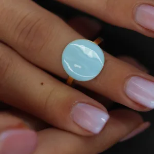 Srebrni prsten sa plavim premazom