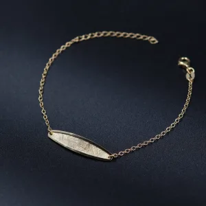 Zlatna narukvica sa sirkom plocicom