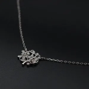 Srebrna ogrlica sa simbolom japanskog drveta