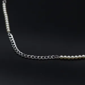 Srebrna ogrlica kombinovana