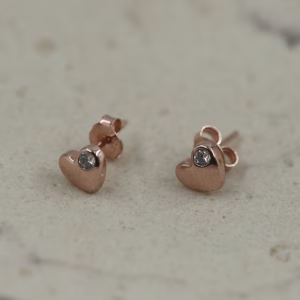Rose gold mindjuse srce sa cirkonom