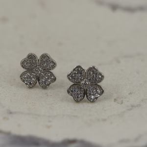 Srebrne mindjuse detelinice sa cirkonima