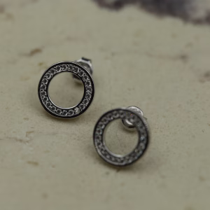 'Infinity circle'' Srebrne mindjuse u obliku kruga sa cirkonima