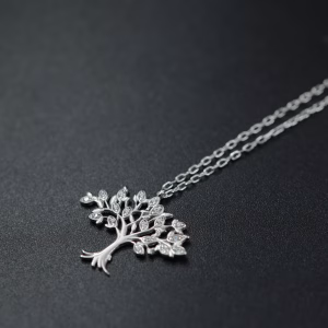 Srebrna ogrlica sa motivom Drvo zivota